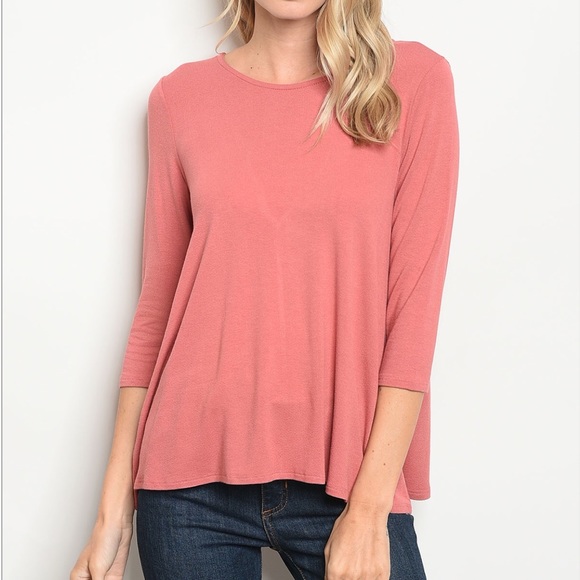 LAST Mauve Cross Back Top - Picture 2 of 3